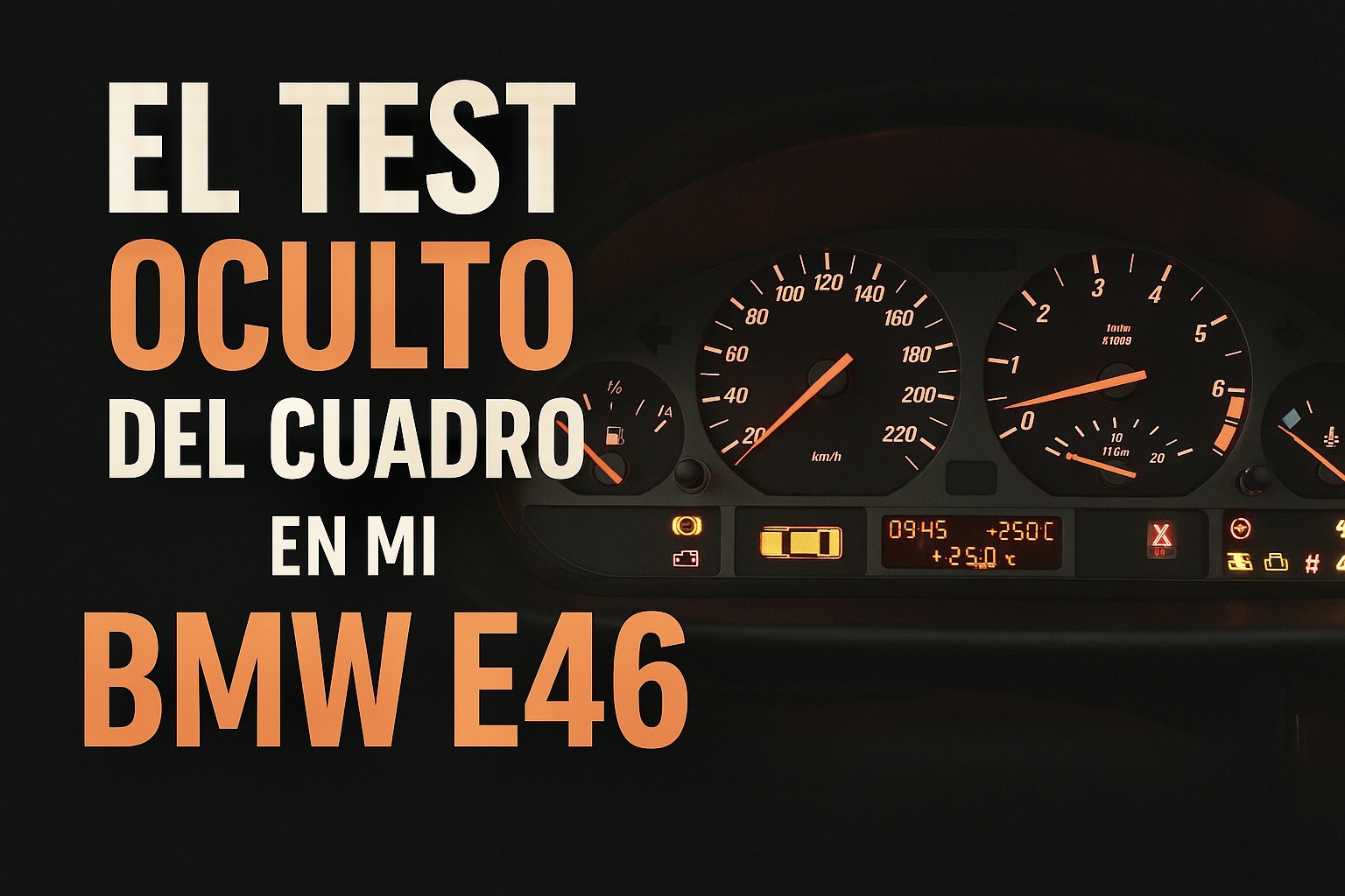 El test secreto del cuadro en mi BMW E46